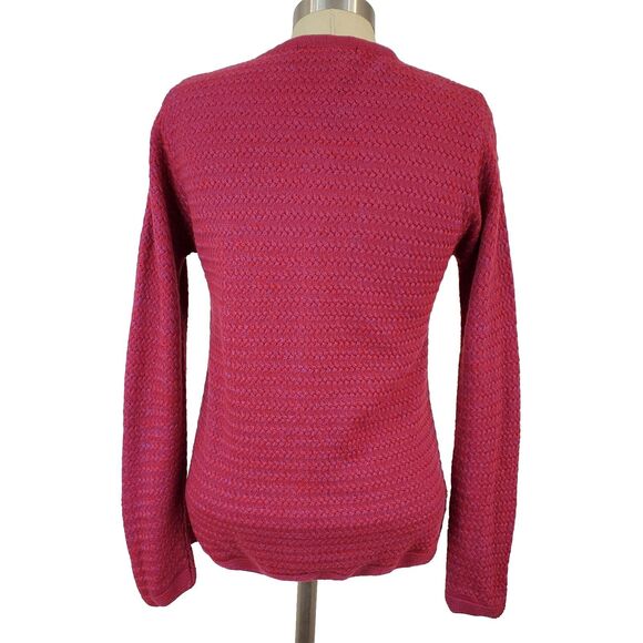 Monte Carlo Merino Wool Blend Cardigan Sweater Button 38 Pink Fisherman Preppy - Picture 3 of 13